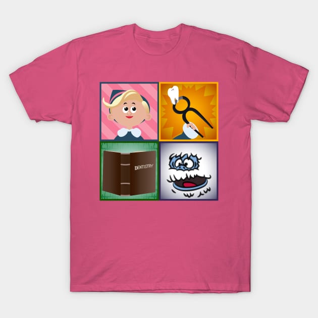 Rudolph - Hermey Squares T-Shirt by JPenfieldDesigns